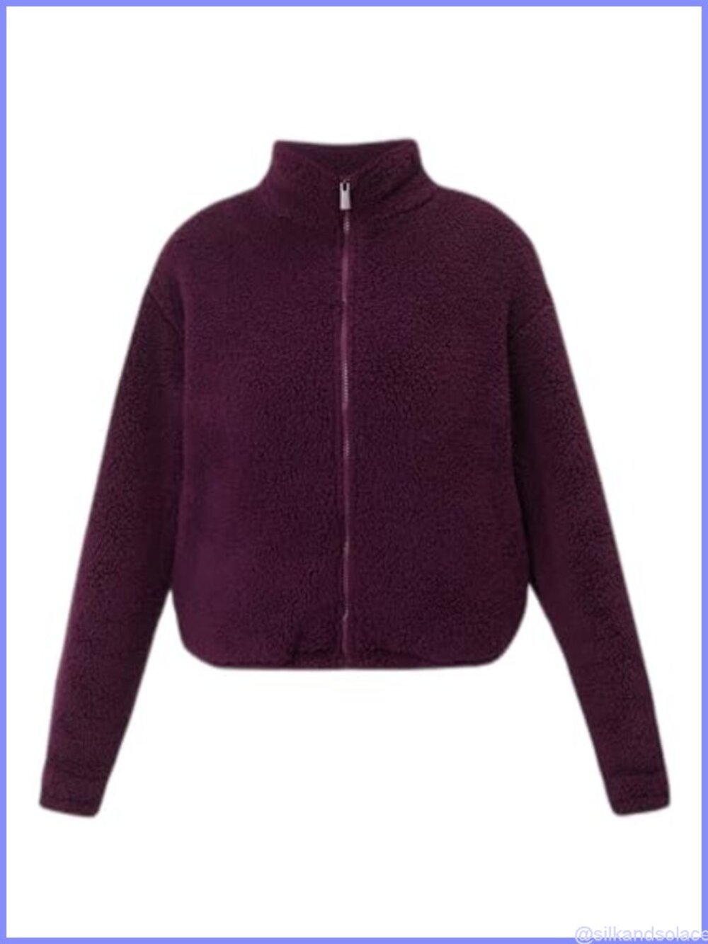 Soft Sherpa Fleece Zip Up Sweatshirt Funnel Neck Long Sleeve